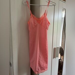 Vintage coral pink slip dress